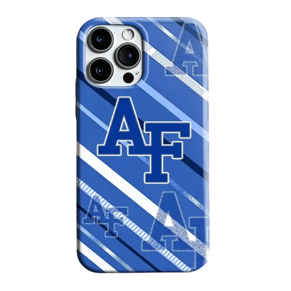 air force falcons linear stripes blue phone case best selling