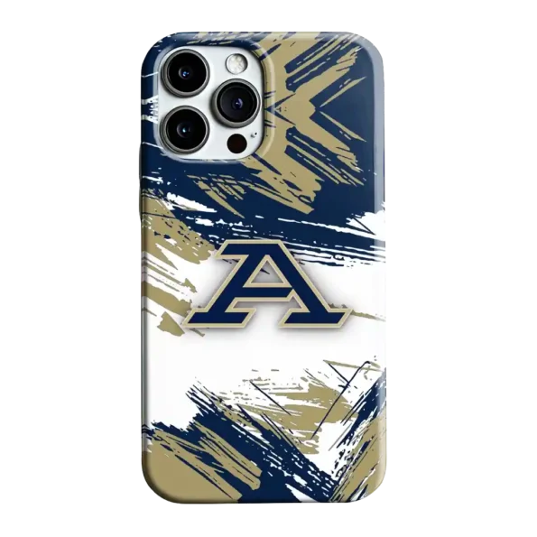 akron zips brushstroke clash blue white phone case best selling