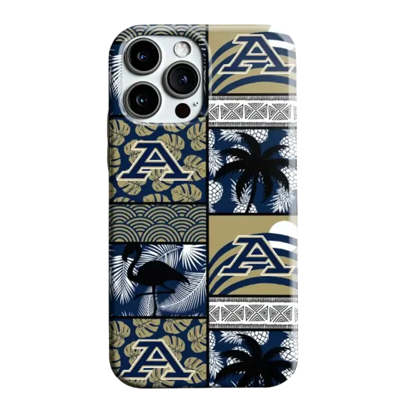 akron zips flamingo palm trees blue phone case best selling