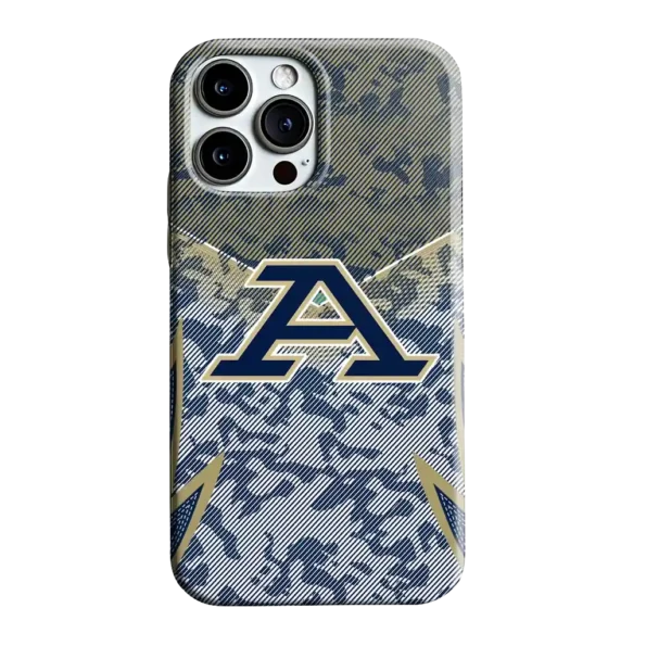 akron zips striped overlay blue phone case best selling