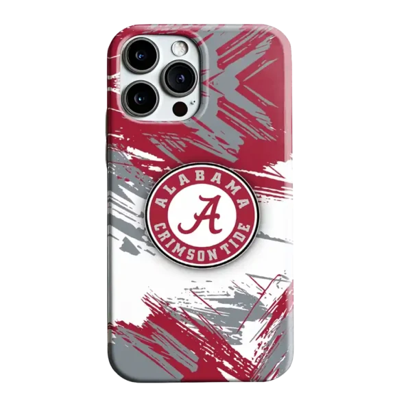 alabama crimson tide brushstroke clash crimson white phone case best selling
