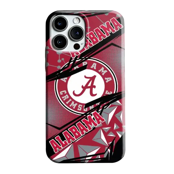 alabama crimson tide jagged flash crimson black phone case best selling