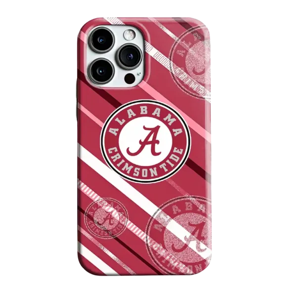alabama crimson tide linear stripes crimson phone case best selling