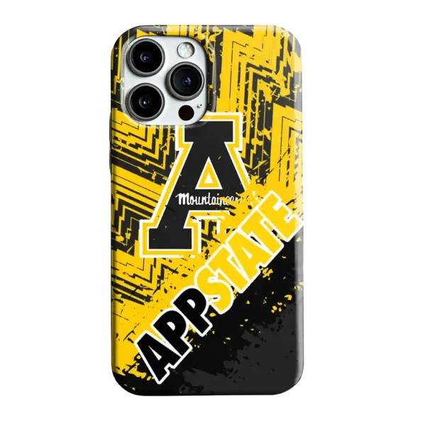 appalachian state mountaineers abstract zigzag black phone case best selling