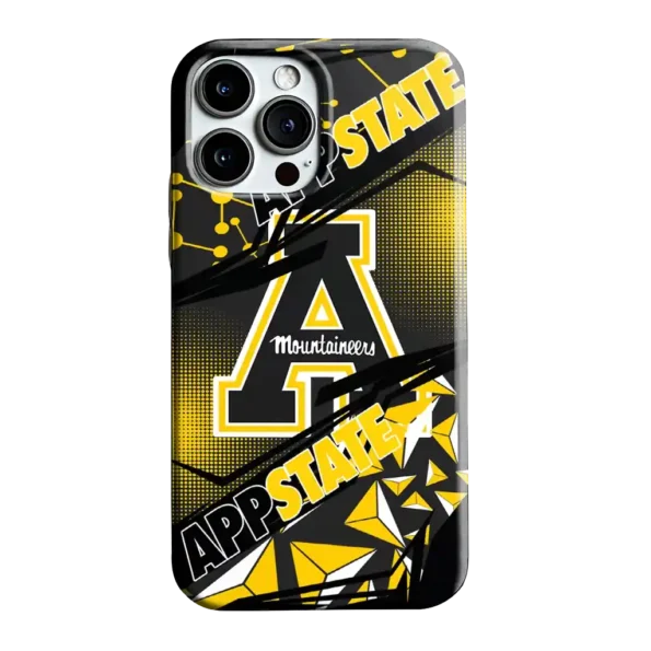 appalachian state mountaineers jagged flash black phone case best selling