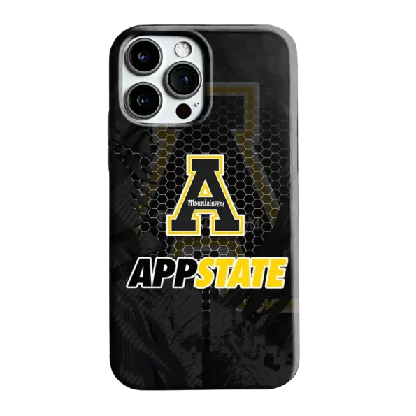 appalachian state mountaineers web overlay black phone case best selling