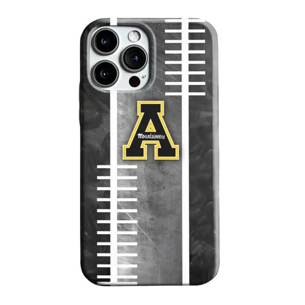 appalachian state mountaineers yard markers black gray phone case best selling