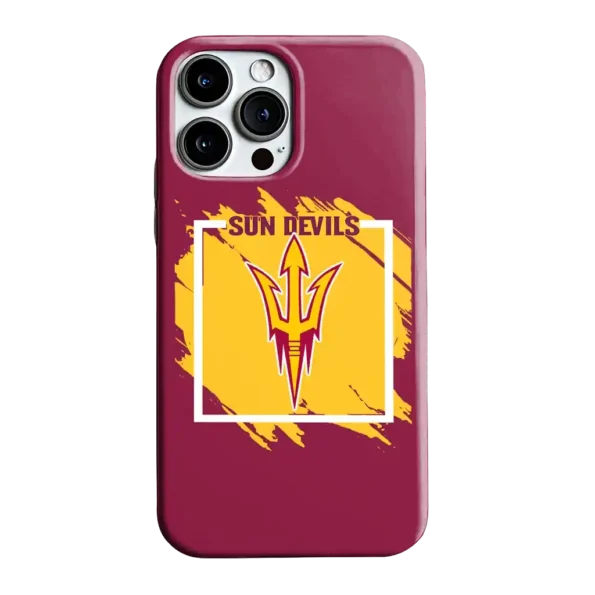 arizona state sun devils brush square maroon phone case best selling