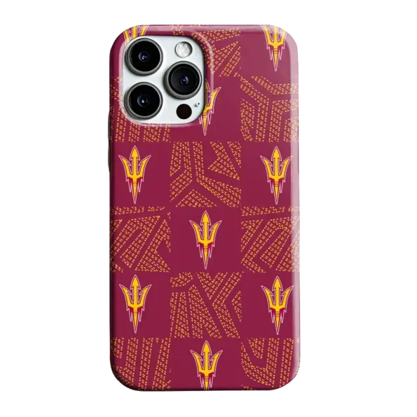 arizona state sun devils chevron squares maroon phone case best selling