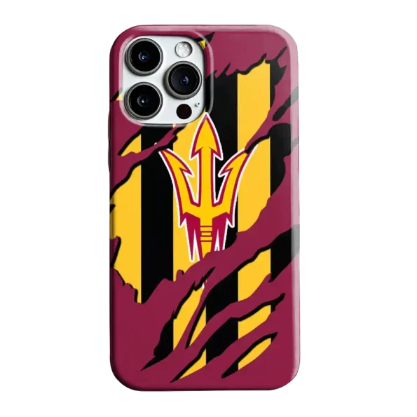 arizona state sun devils claw scar maroon black phone case best selling