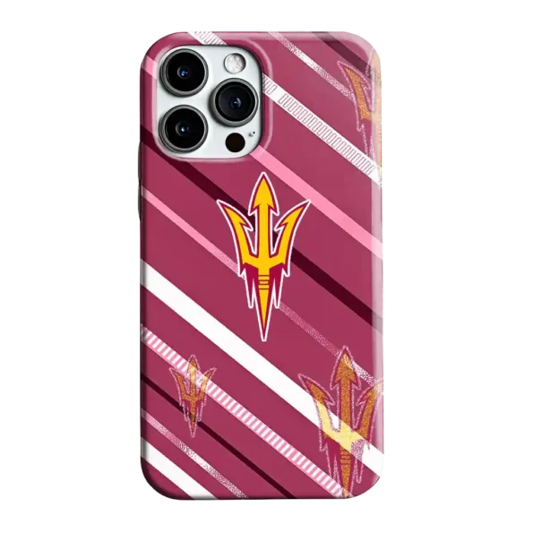arizona state sun devils linear stripes maroon phone case best selling
