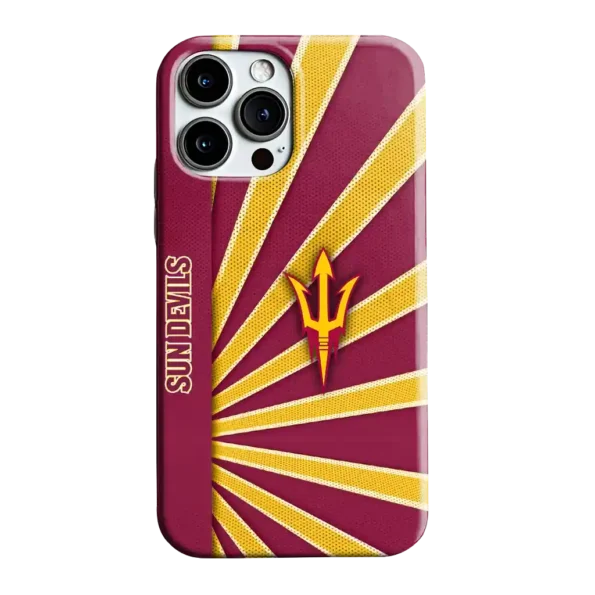 arizona state sun devils sunburst rays maroon phone case best selling
