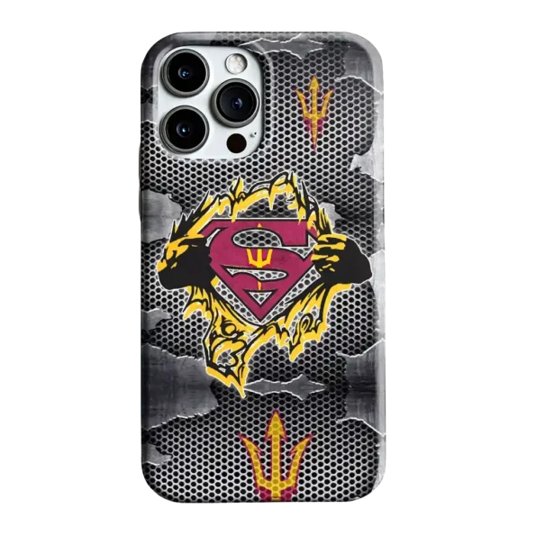 arizona state sun devils superman emblem burst gray phone case best selling