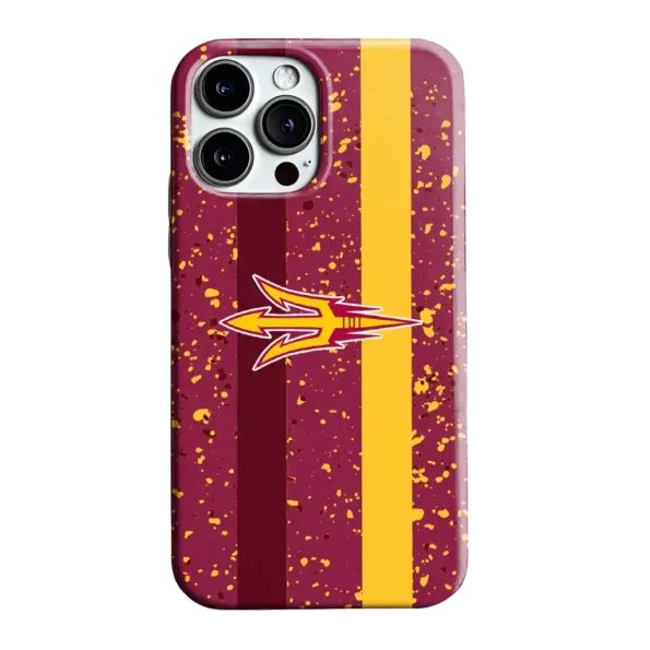 arizona state sun devils textured stripe maroon phone case best selling