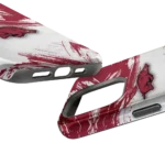 arkansas-razorbacks-brushstroke-clash-red-white-phone-case-best-selling.webp