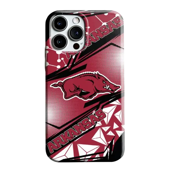arkansas razorbacks jagged flash red black phone case best selling