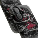 arkansas-razorbacks-skull-blades-red-gray-phone-case-best-selling.webp