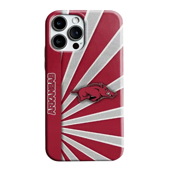 arkansas razorbacks sunburst rays red phone case best selling