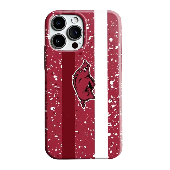 arkansas razorbacks textured stripe red phone case best selling