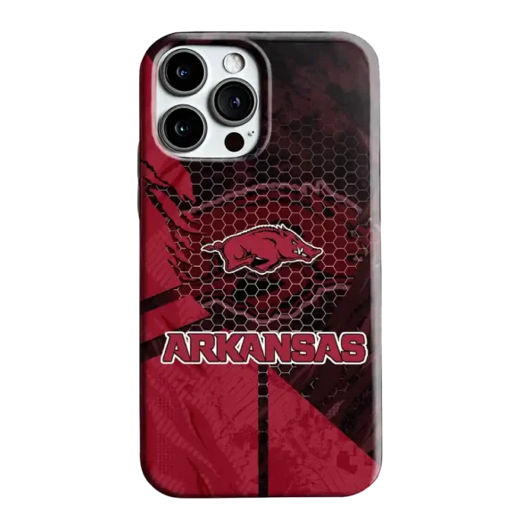 arkansas razorbacks web overlay red phone case best selling