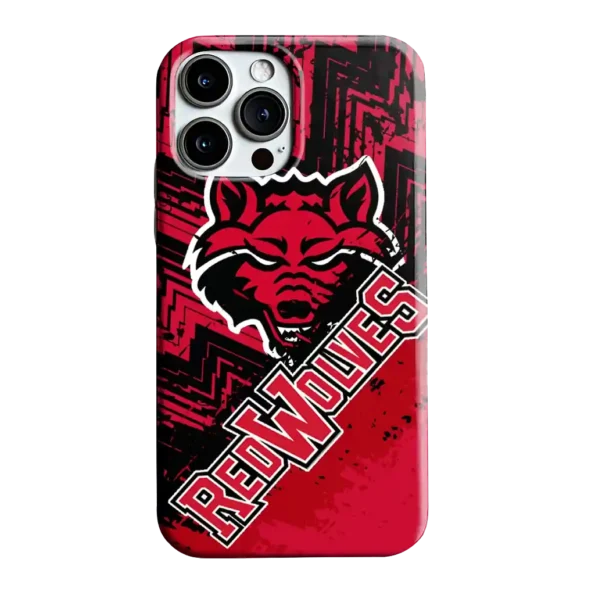 arkansas state red wolves abstract zigzag scarlet phone case best selling