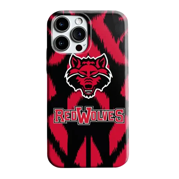 arkansas state red wolves chevron zigzag scarlet phone case best selling