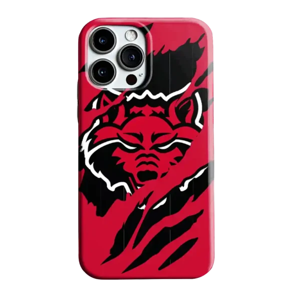 arkansas state red wolves claw scar scarlet black phone case best selling