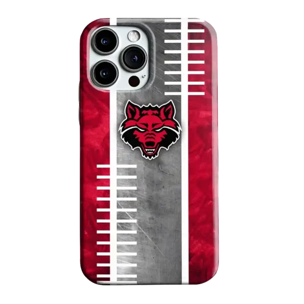 arkansas state red wolves yard markers scarlet gray phone case best selling