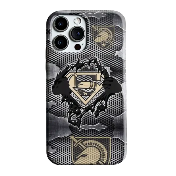 army black knights superman emblem burst gray phone case best selling