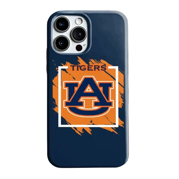 auburn tigers brush square navy blue phone case best selling