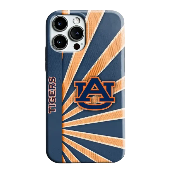 auburn tigers sunburst rays navy blue phone case best selling