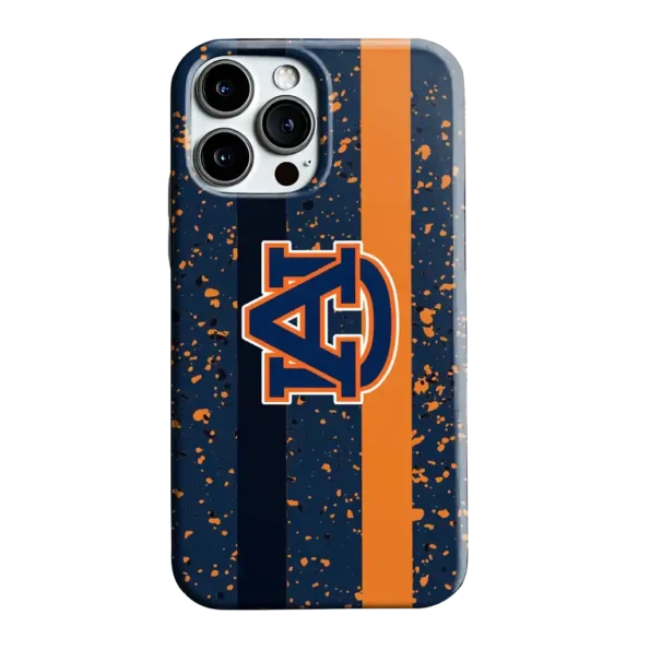 auburn tigers textured stripe navy blue phone case best selling