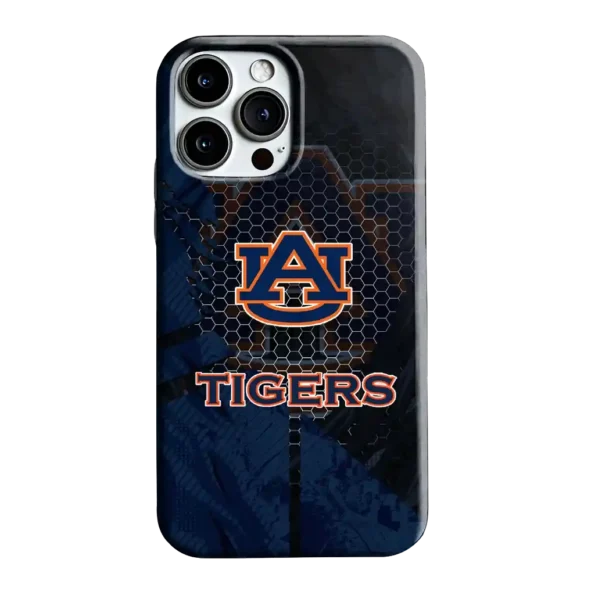 auburn tigers web overlay navy blue phone case best selling