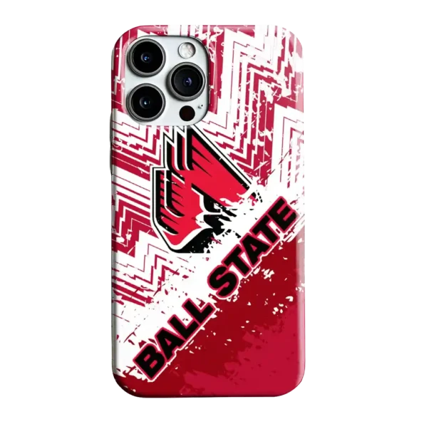 ball state cardinals abstract zigzag red phone case best selling