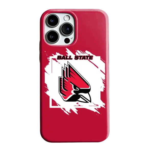 ball state cardinals brush square red phone case best selling