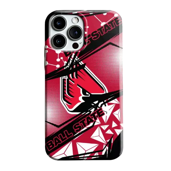 ball state cardinals jagged flash red black phone case best selling