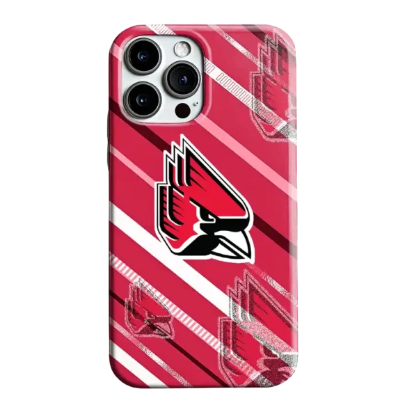 ball state cardinals linear stripes red phone case best selling