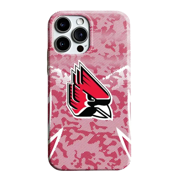 ball state cardinals striped overlay red phone case best selling