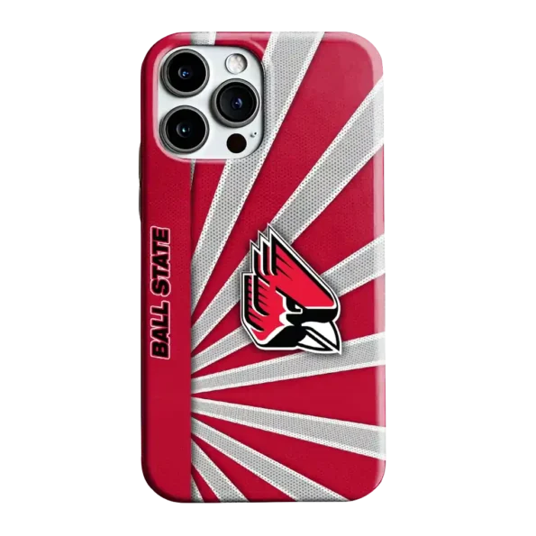 ball state cardinals sunburst rays red phone case best selling