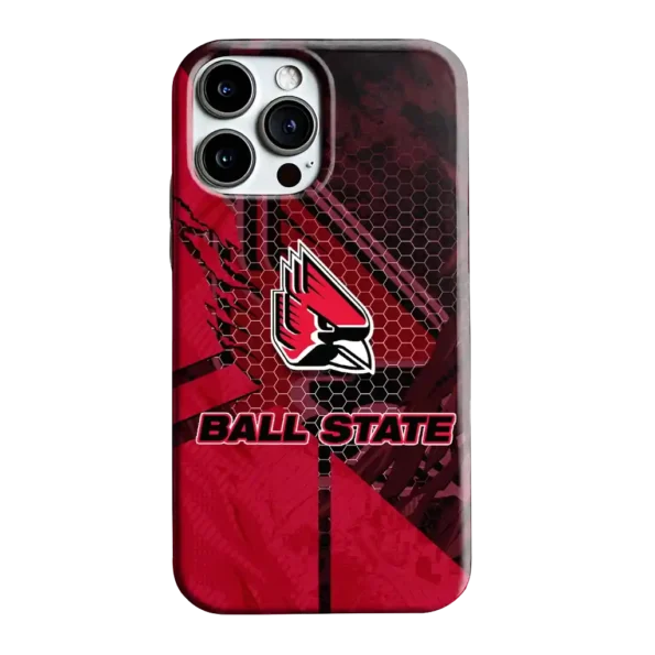 ball state cardinals web overlay red phone case best selling