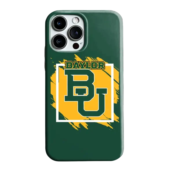 baylor bears brush square green phone case best selling