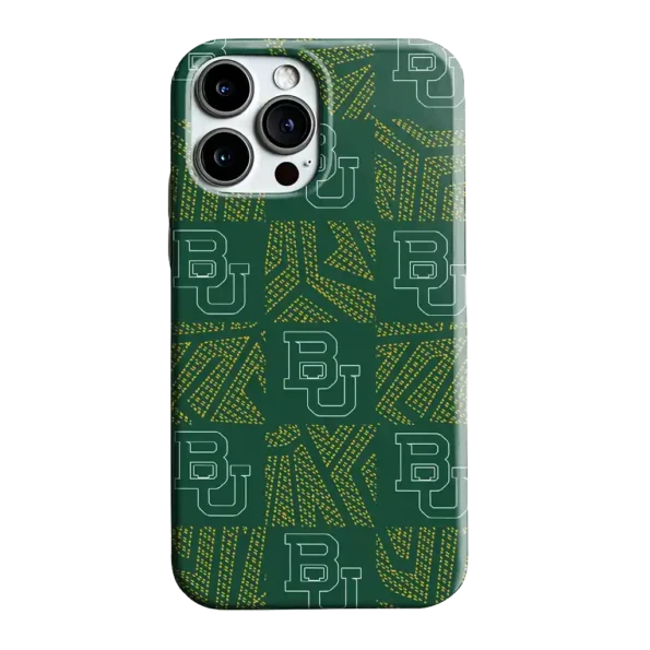 baylor bears chevron squares green phone case best selling