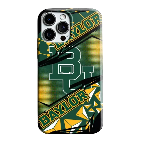 baylor bears jagged flash green black phone case best selling