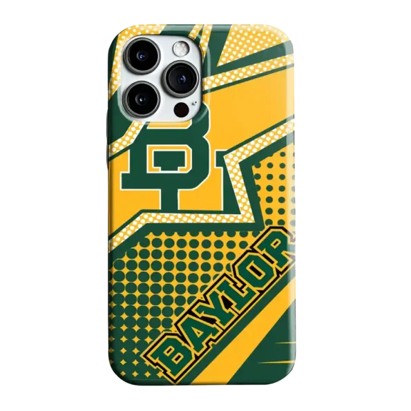 baylor bears star outline green phone case best selling