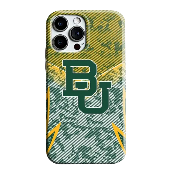 baylor bears striped overlay green phone case best selling