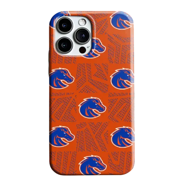 boise state broncos chevron squares orange phone case best selling