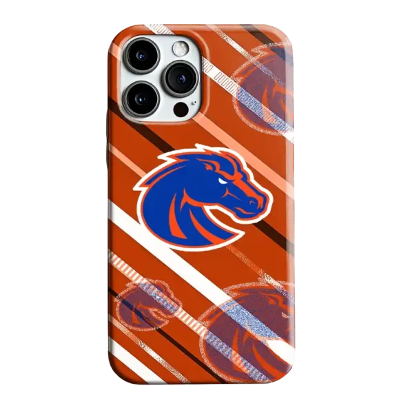 boise state broncos linear stripes orange phone case best selling