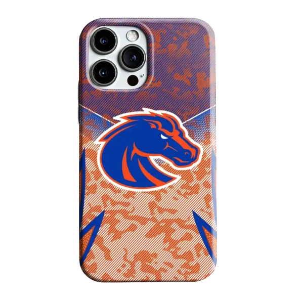 boise state broncos striped overlay orange phone case best selling