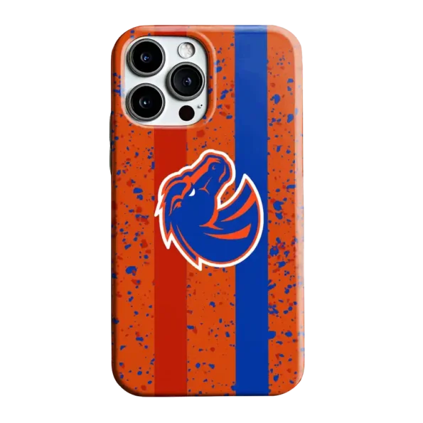 boise state broncos textured stripe orange phone case best selling