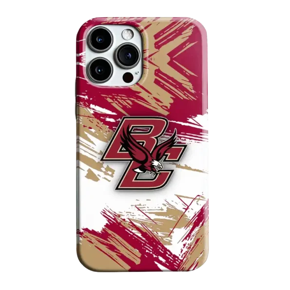 boston college eagles brushstroke clash maroon white phone case best selling